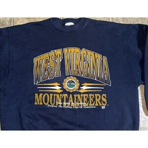 Vintage West Virginia Mountaineers Sweatshirt Mens XL Crew Neck WVU USA 90s a1